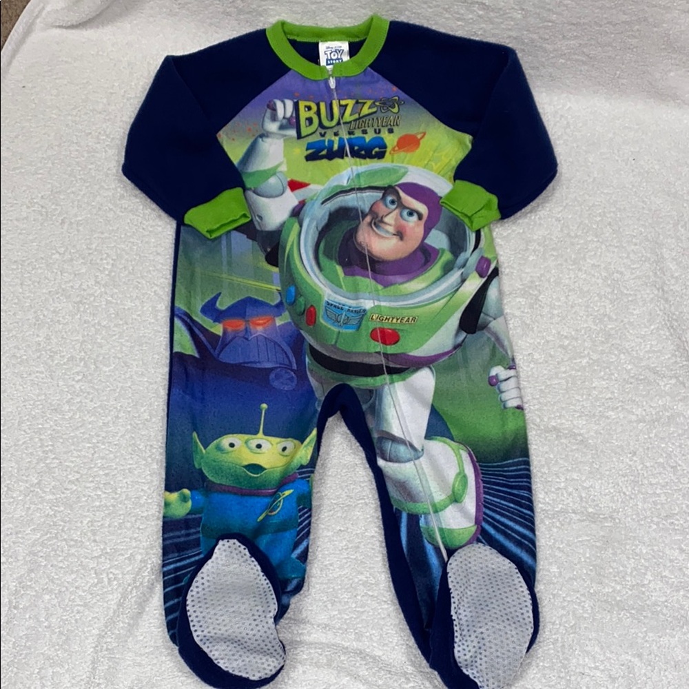 Disney Pixar Toy Story Buzz Lightyear Kids One Piece Pajama footies 2t